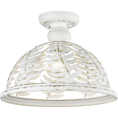 Annalin 1 Light 13 inch Vintage Decor White Semi-Flush Ceiling Light